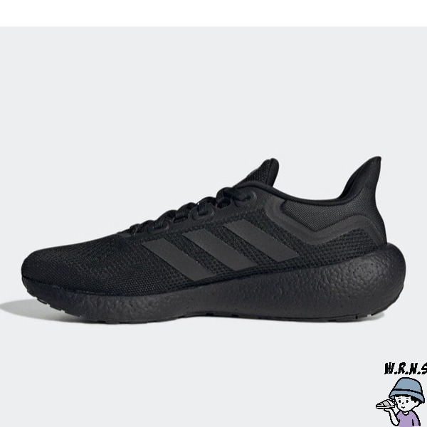 Adidas PUREBOOST 22 男鞋 慢跑 BOOST中底 避震 網布 透氣 反光細節 黑【W.R.N.S】GW-細節圖3