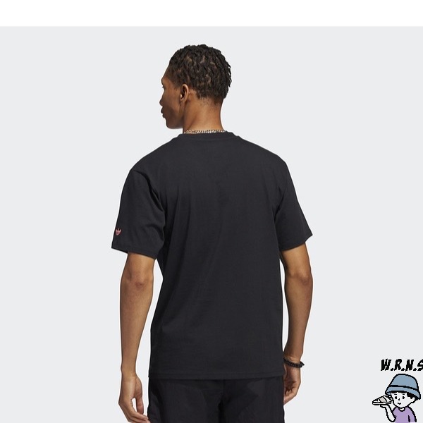Adidas 男裝 短袖上衣 T恤 MARK GONZALES X SHMOO 滑板 小幽靈 棉 黑【W.R.N.S】H-細節圖5