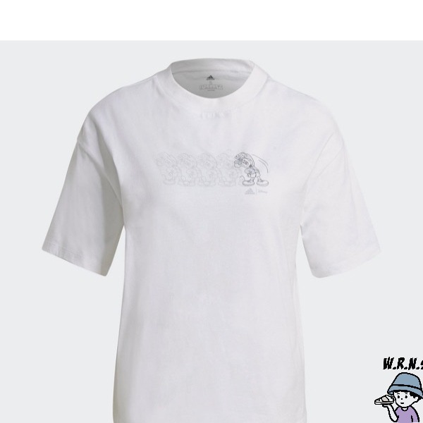 Adidas x Disney 女裝 短袖上衣 T恤 米妮 純棉 白【W.R.N.S】GS0247-細節圖2