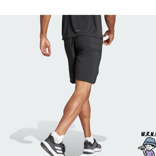 Adidas 男裝 短褲 拉鍊口袋 排汗 黑【W.R.N.S】IK9723-細節圖4