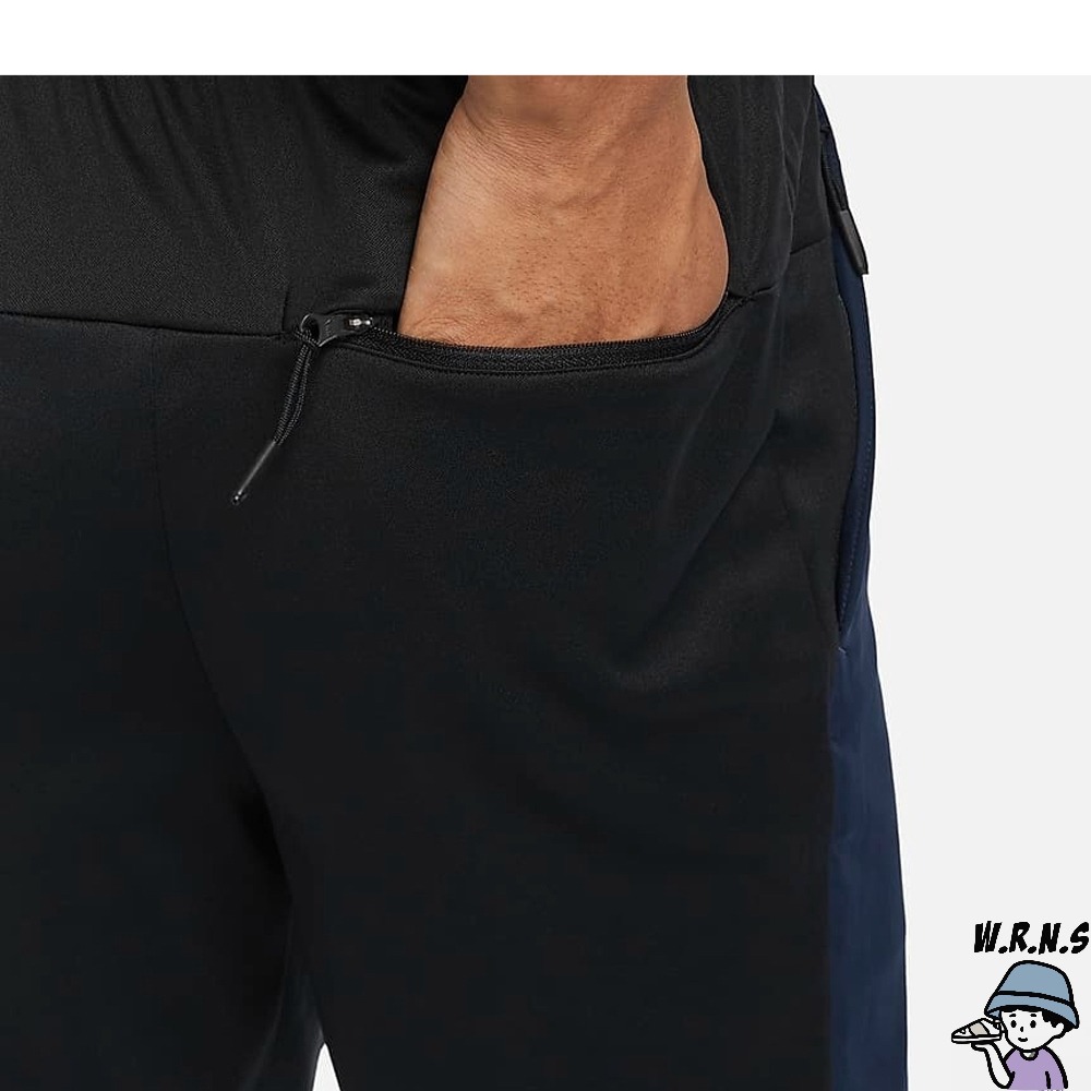Nike 男裝 長褲 防潑水 拼接 锥形褲 拉鍊口袋 黑藍 FB8602-010-細節圖8