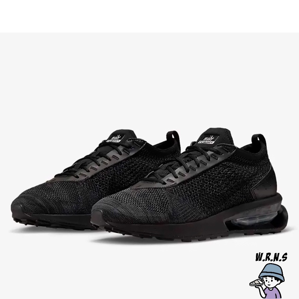 NIKE Air Max Flyknit Racer 男鞋 女鞋 慢跑鞋 休閒鞋 全黑FD2764-001-細節圖3