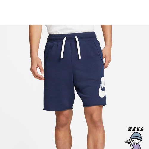Nike 男裝 短褲 毛巾圈 捲邊 深藍DX0503-410