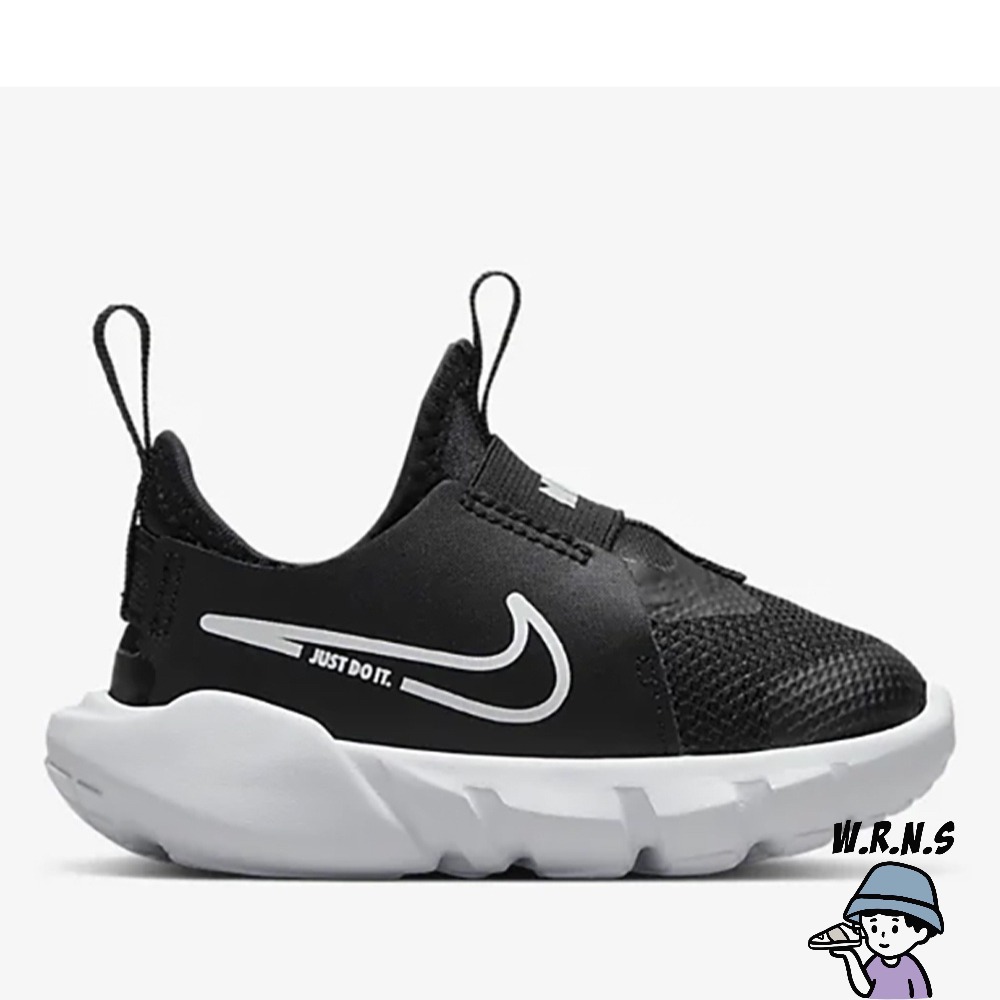 Nike 童鞋 小童 慢跑鞋 休閒鞋 Flex Runner 2 TDV 無鞋帶黑DJ6039-002-細節圖2