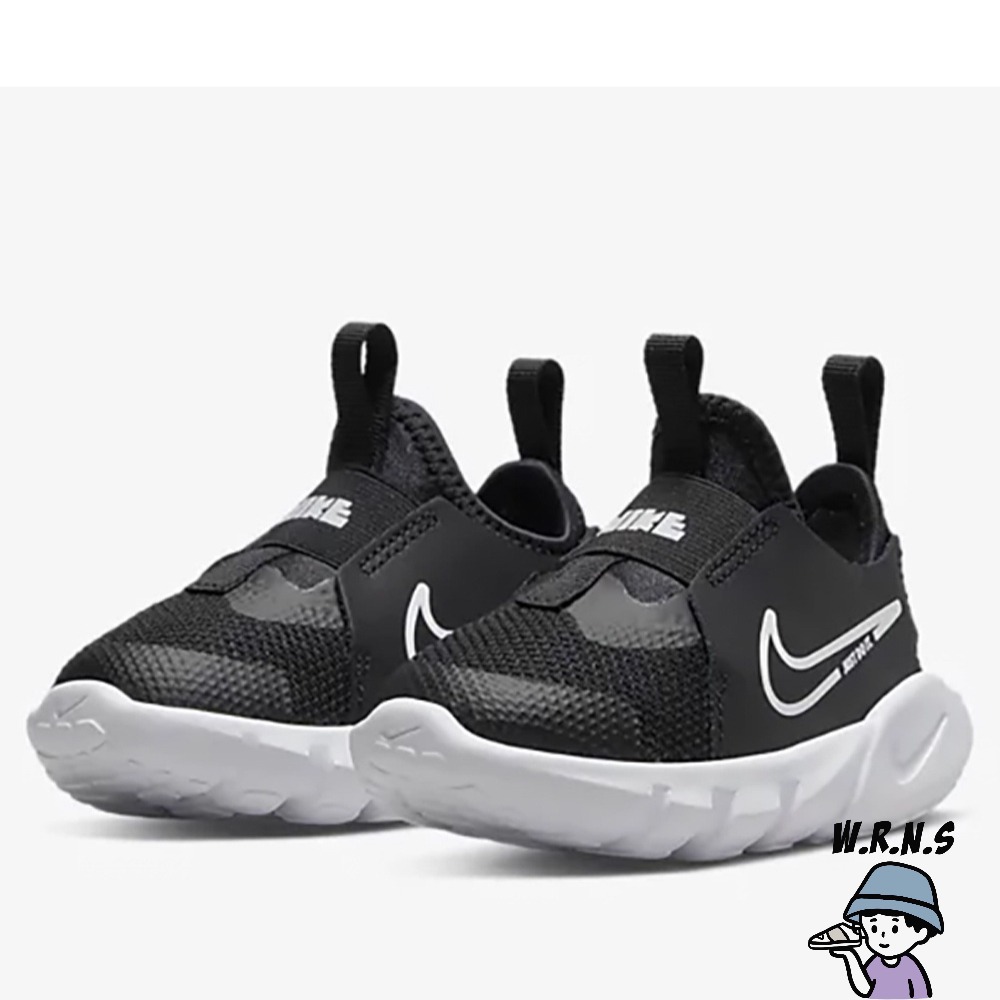 Nike 童鞋 小童 慢跑鞋 休閒鞋 Flex Runner 2 TDV 無鞋帶黑DJ6039-002-細節圖3