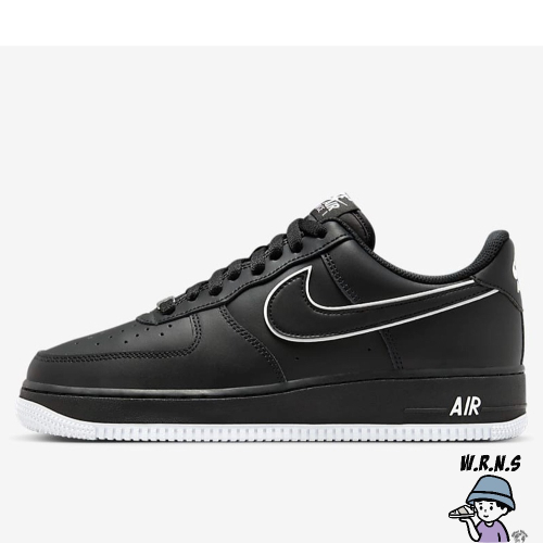 Nike 男鞋 休閒鞋 皮革 鐵牌 Air Force 1 07 黑白 DV0788-002