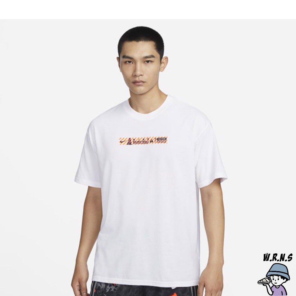 Nike 男裝 短袖上衣 籃球 棉質 白 FQ0355-100-細節圖2