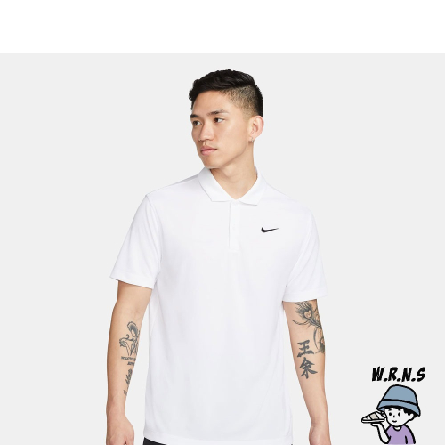 Nike 男裝 短袖 Polo衫 排汗 刺繡 白黑DH0858-100