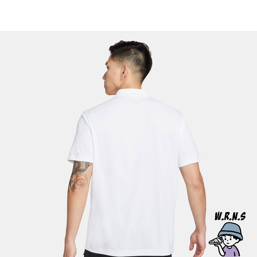 Nike 男裝 短袖 Polo衫 排汗 刺繡 白黑DH0858-100-細節圖3