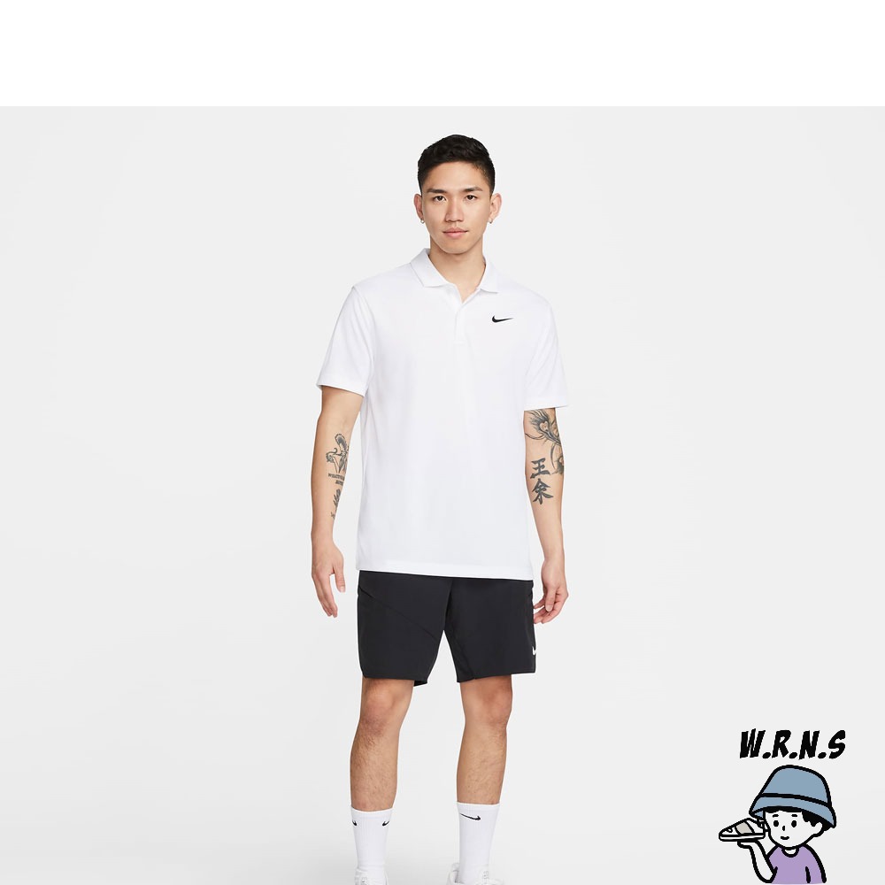 Nike 男裝 短袖 Polo衫 排汗 刺繡 白黑DH0858-100-細節圖5