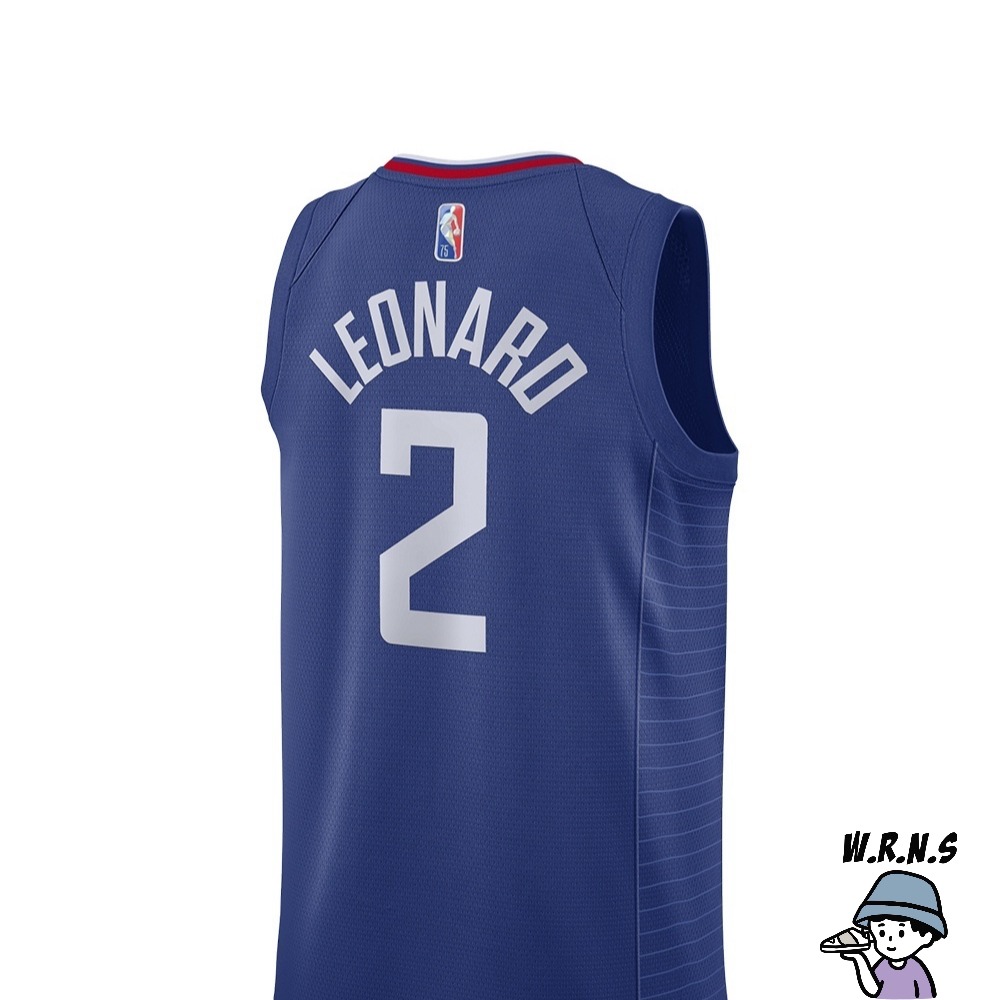 NIKE 男裝 球衣 籃球 洛杉磯快艇 75週年 乾爽 針織 藍 DB3575-400-細節圖2