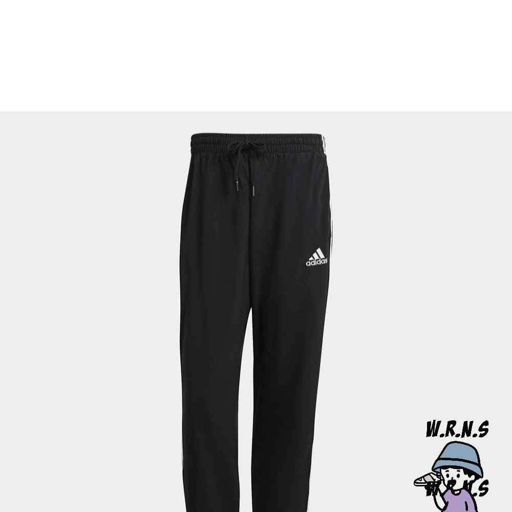Adidas 男裝 長褲 拉鍊口袋 三條線 排汗 黑GK8989-細節圖2