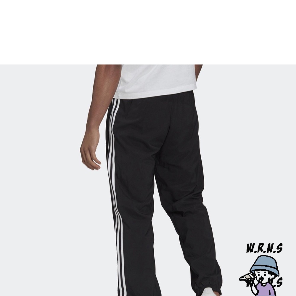 Adidas 男裝 長褲 拉鍊口袋 三條線 排汗 黑GK8989-細節圖5
