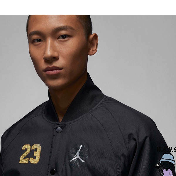 Nike 男裝 外套 Jordan 龍年 黑 FZ6436-010-細節圖4