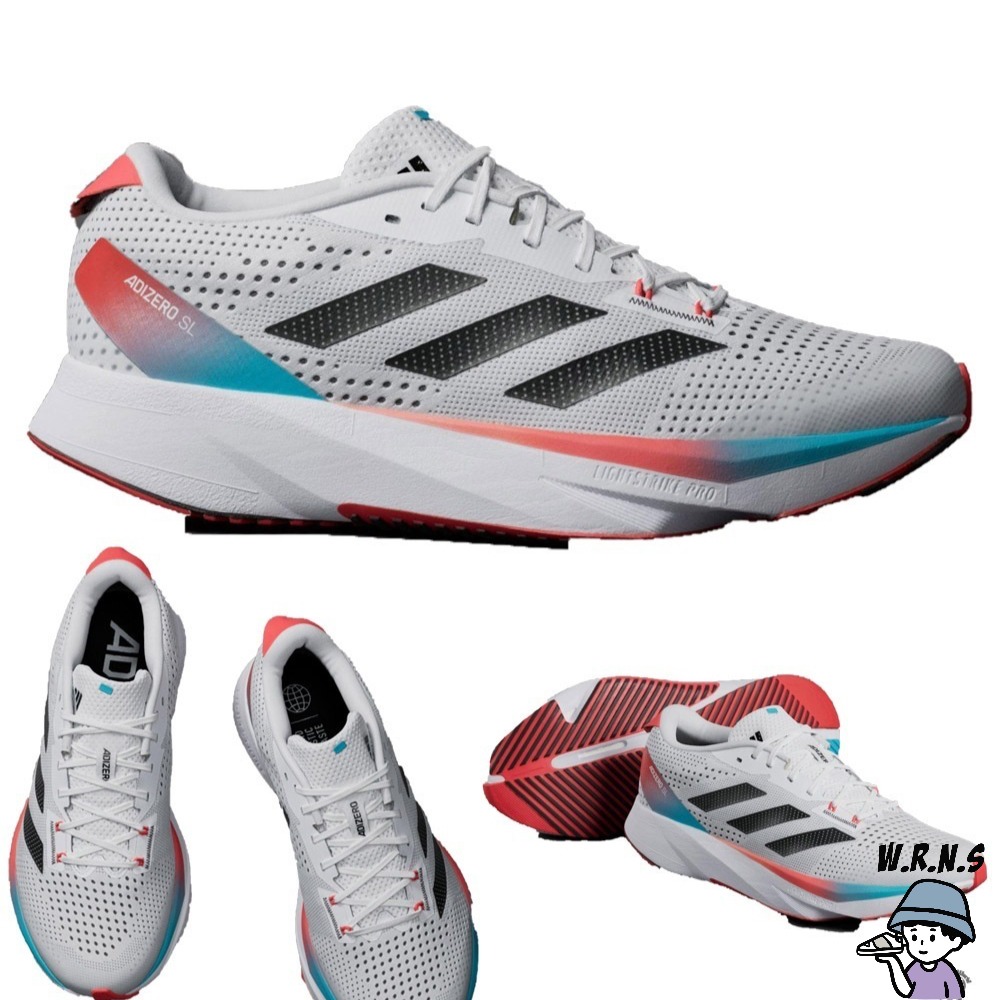 Adidas 男鞋 慢跑鞋 避震 ADIZERO SL 白/黑 ID6924/ID6926-細節圖3