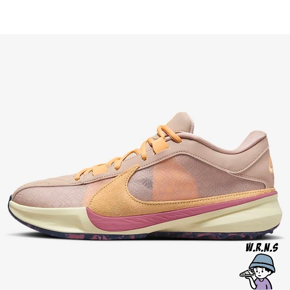 Nike 男鞋 籃球鞋 字母哥 Zoom Freak 5 EP 粉橘 DX4996-200-細節圖2