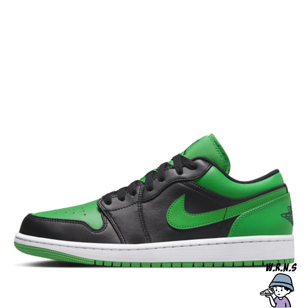 Nike 男鞋 休閒鞋 AJ1 AIR JORDAN 1 LOW 綠黑553558-065-細節圖2