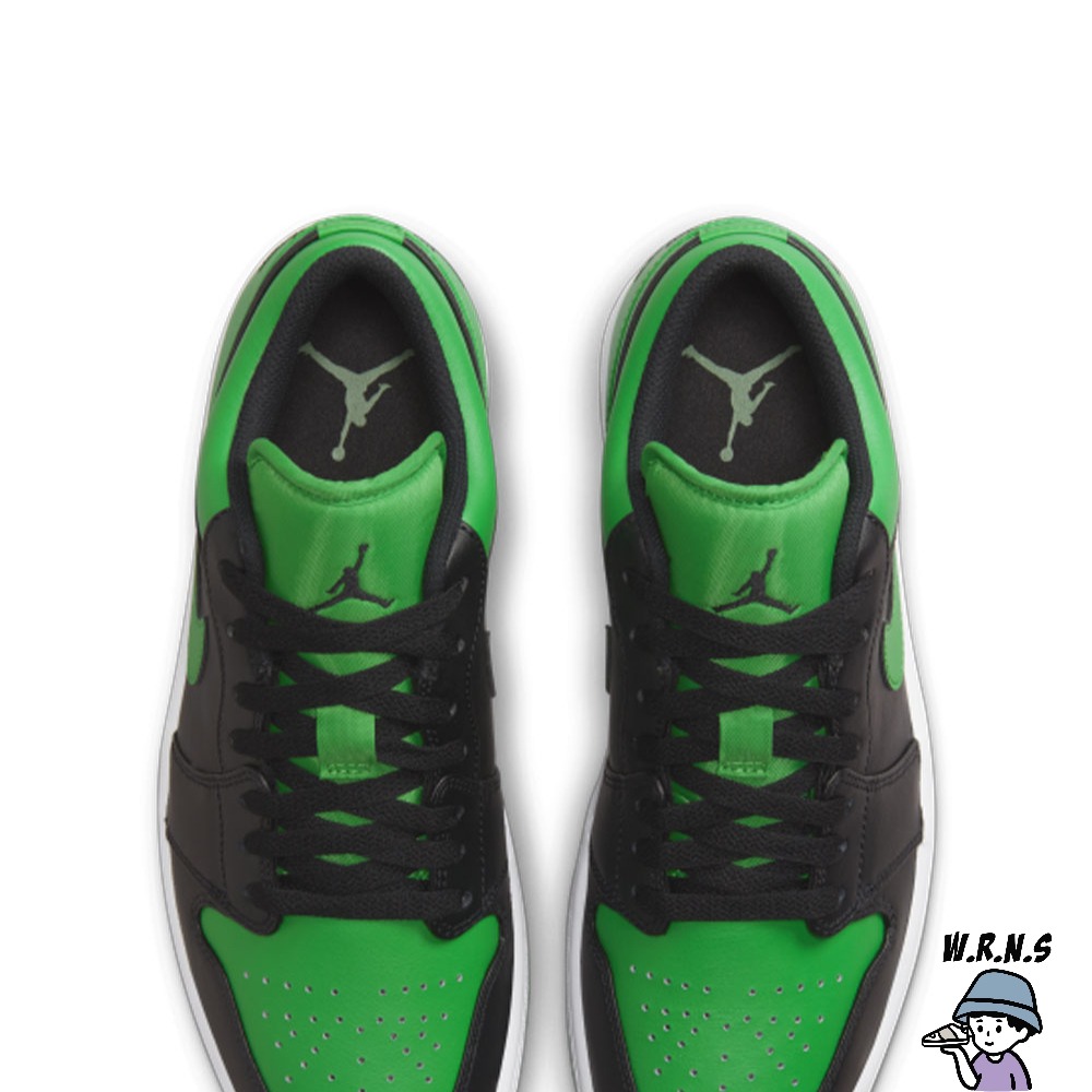Nike 男鞋 休閒鞋 AJ1 AIR JORDAN 1 LOW 綠黑553558-065-細節圖6