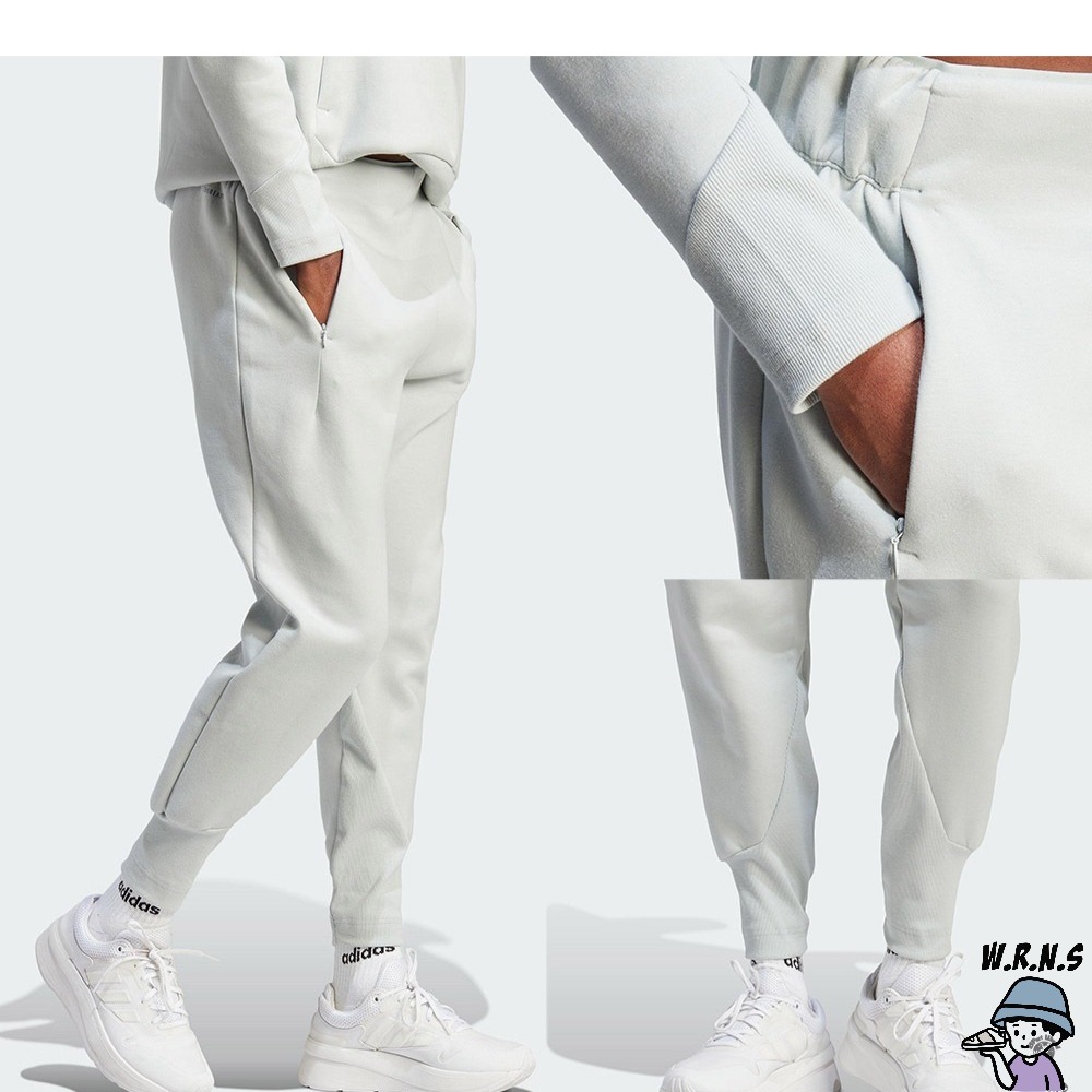 Adidas 女裝 長褲 拉鍊口袋 縮口 Z.N.E 棉 紫/灰 IN5139/IN5141-細節圖6