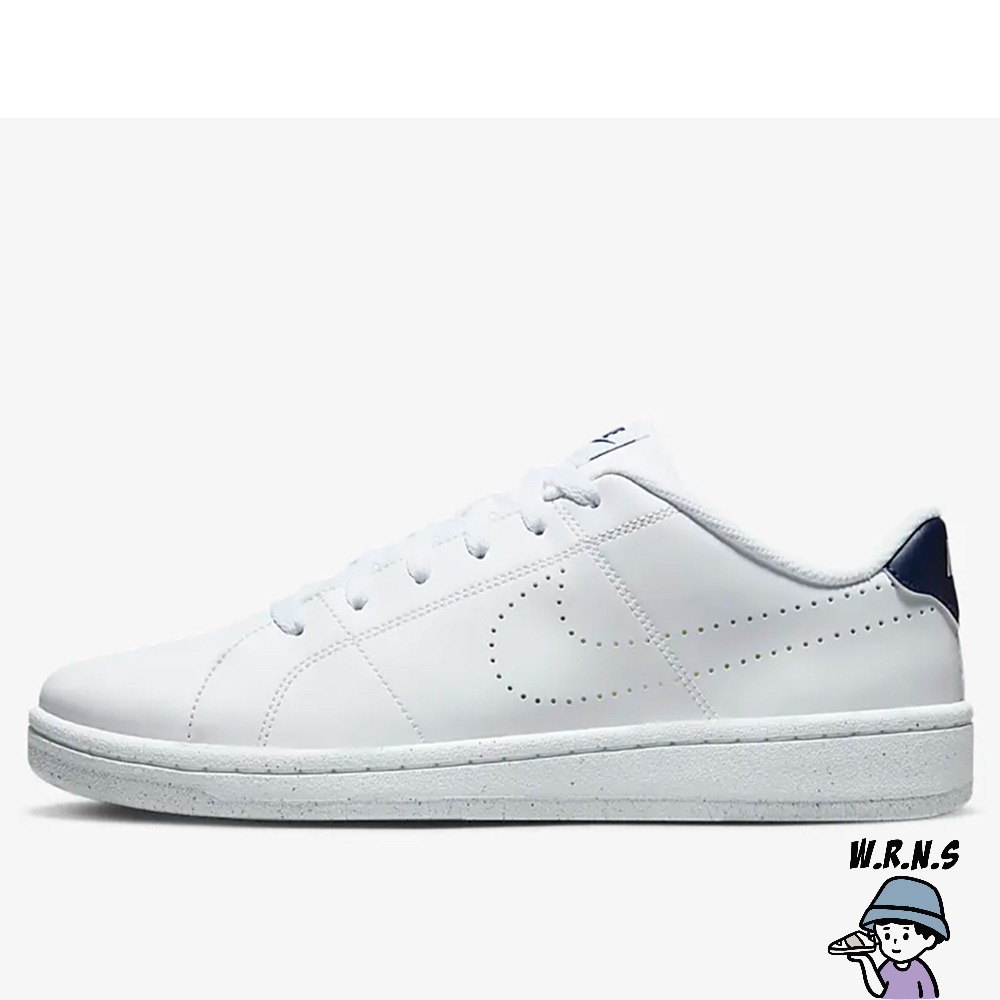Nike 男鞋 休閒鞋 Court Royale 2 NN 皮革 白 深藍DX5939-102-細節圖2