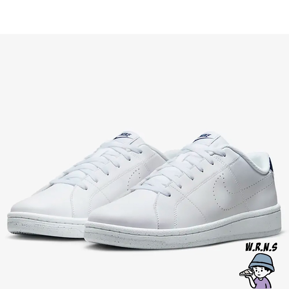 Nike 男鞋 休閒鞋 Court Royale 2 NN 皮革 白 深藍DX5939-102-細節圖4