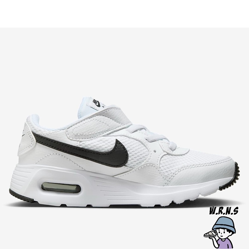 Nike 童鞋 中童 慢跑鞋 魔鬼氈 Air Max SC 白黑 CZ5356-102-細節圖3