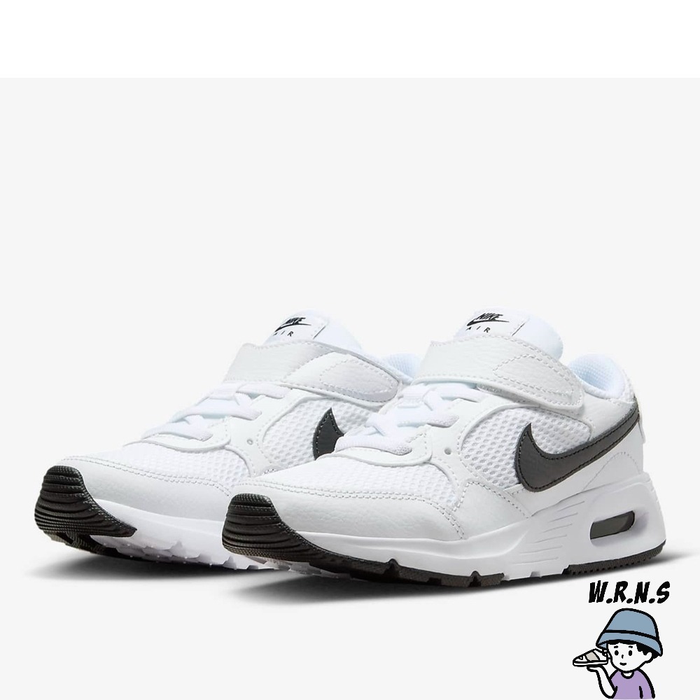 Nike 童鞋 中童 慢跑鞋 魔鬼氈 Air Max SC 白黑 CZ5356-102-細節圖4