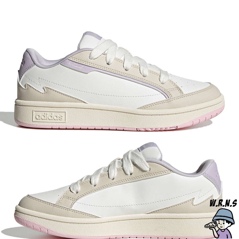 Adidas 女 休閒鞋 皮革 WCARD 白紫/奶茶 IG5490/IG5492-細節圖3