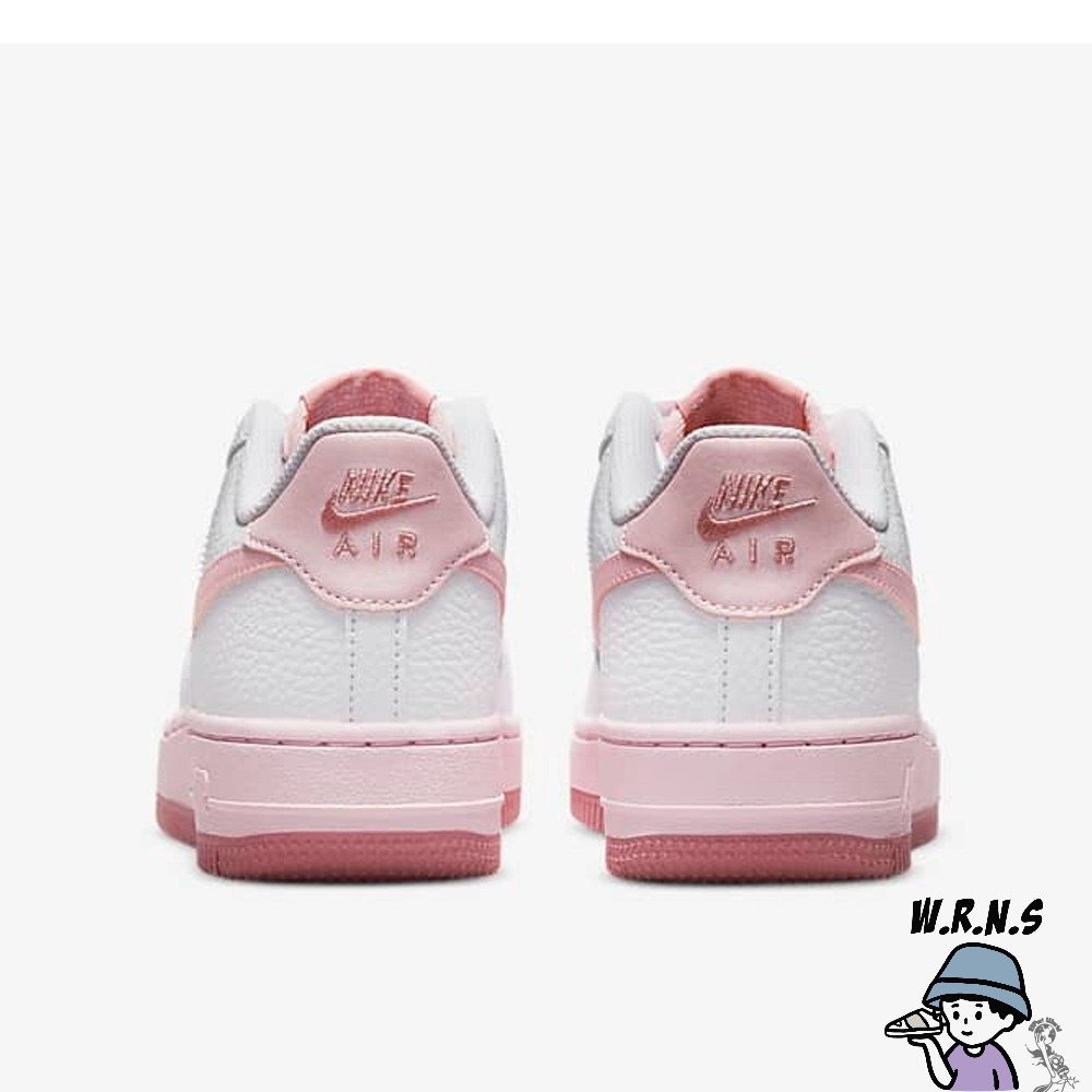 Nike 女鞋 大童鞋 休閒鞋 Air Force 1 GS 草莓優格 粉白 CT3839-107-細節圖7