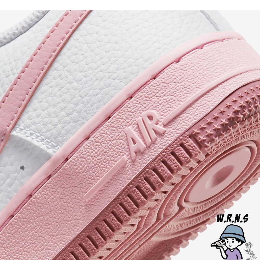 Nike 女鞋 大童鞋 休閒鞋 Air Force 1 GS 草莓優格 粉白 CT3839-107-細節圖8
