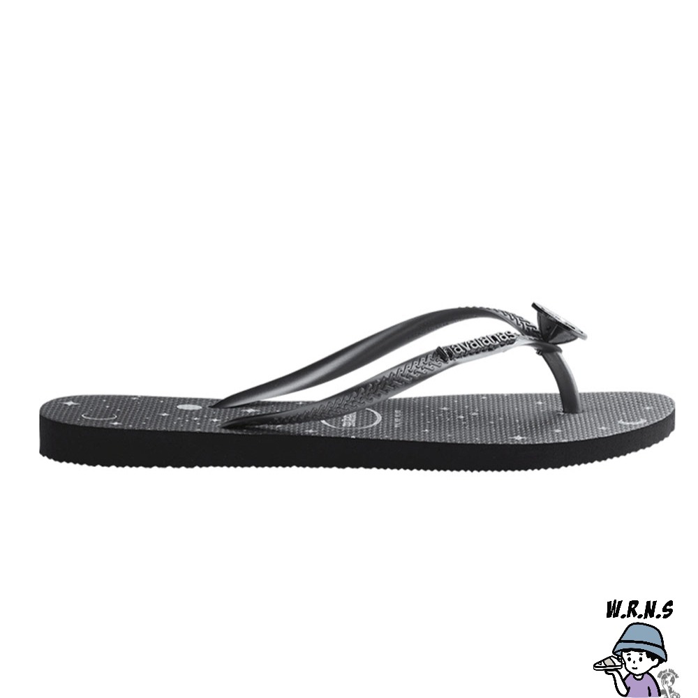 Havaianas 哈瓦仕 女鞋 拖鞋 夾腳拖 人字拖 水鑽 月亮 星星 灰4147064-0090W-細節圖4