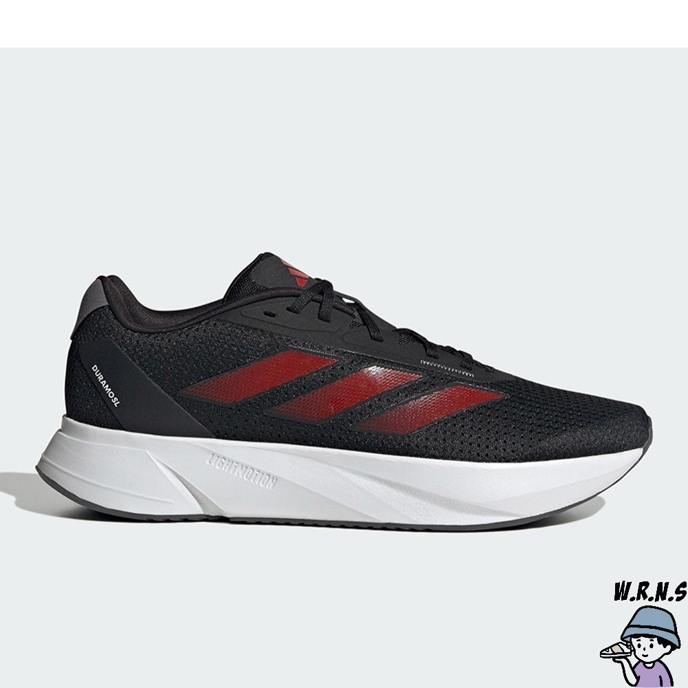 Adidas 男鞋 慢跑鞋 避震 輕量 DURAMO SL 黑紅 IE9696-細節圖2