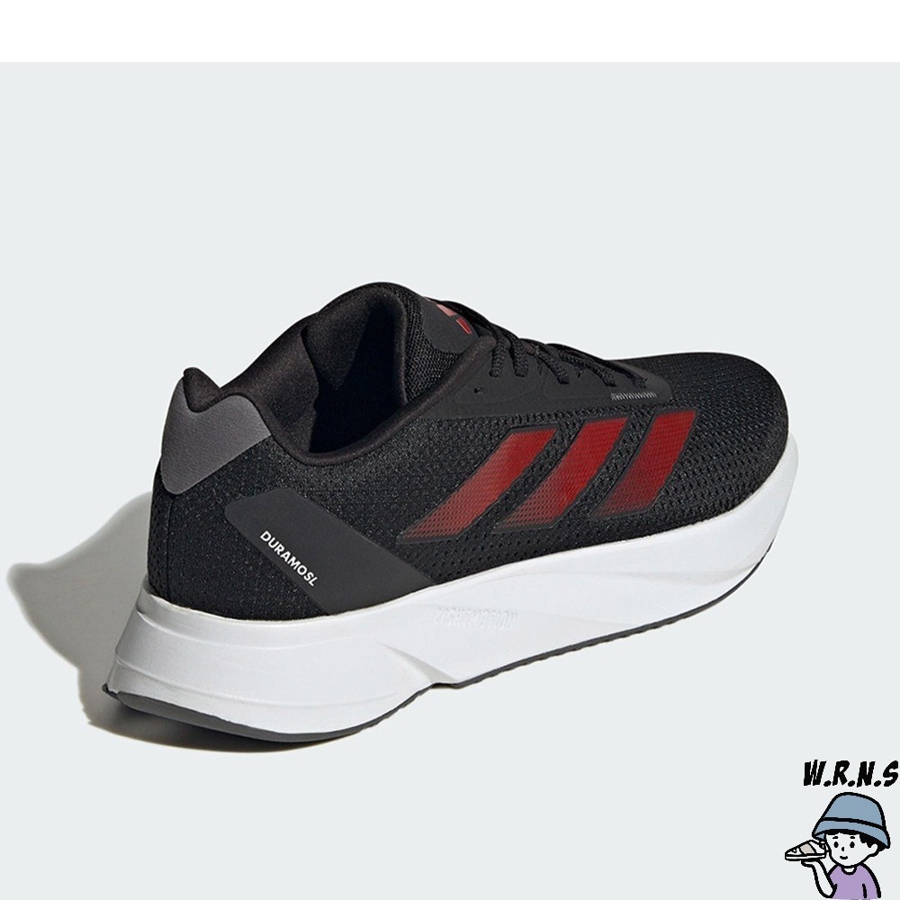 Adidas 男鞋 慢跑鞋 避震 輕量 DURAMO SL 黑紅 IE9696-細節圖4