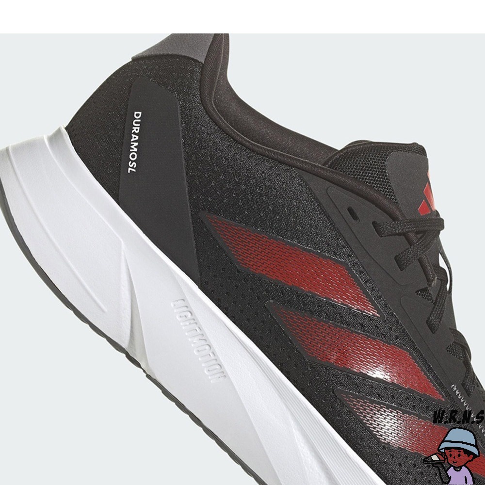 Adidas 男鞋 慢跑鞋 避震 輕量 DURAMO SL 黑紅 IE9696-細節圖8