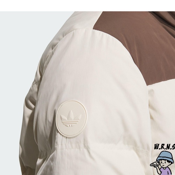 Adidas 女裝 羽絨外套 防風 保暖 白咖【W.R.N.S】IU4813-細節圖6