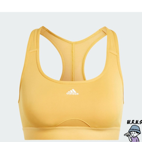 Adidas 女裝 運動內衣 排汗 涼感 中度支撐 黃【W.R.N.S】IK0166
