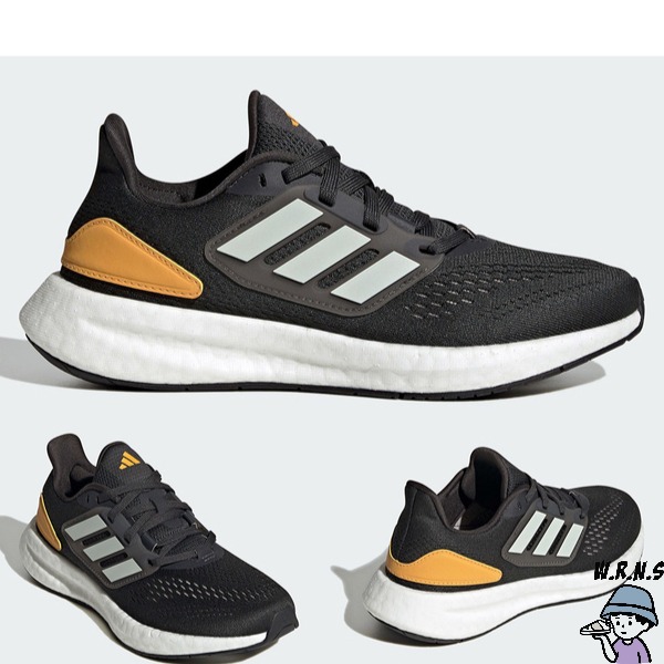 Adidas 女鞋 大童 慢跑鞋 緩震 PUREBOOST 22 黑紫/黑黃【W.R.N.S】IF5550/IF5544-細節圖4