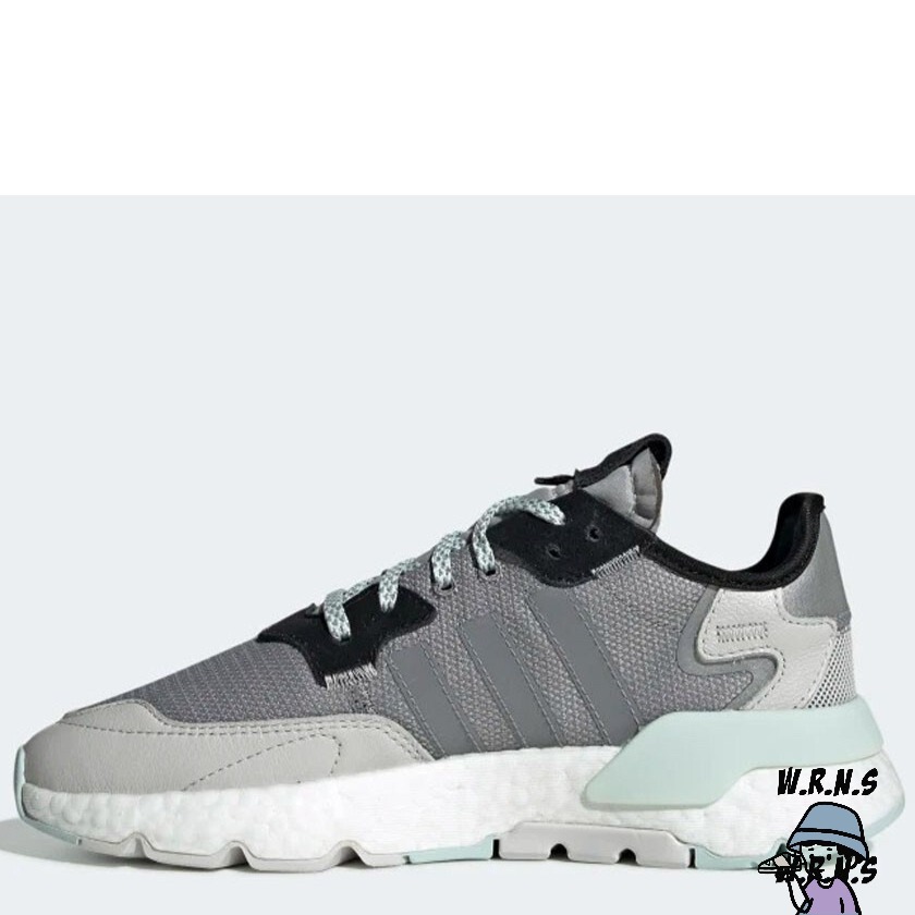 ADIDAS NITE JOGGER 女鞋 慢跑 休閒 反光 BOOST 灰 綠EE5913-細節圖3