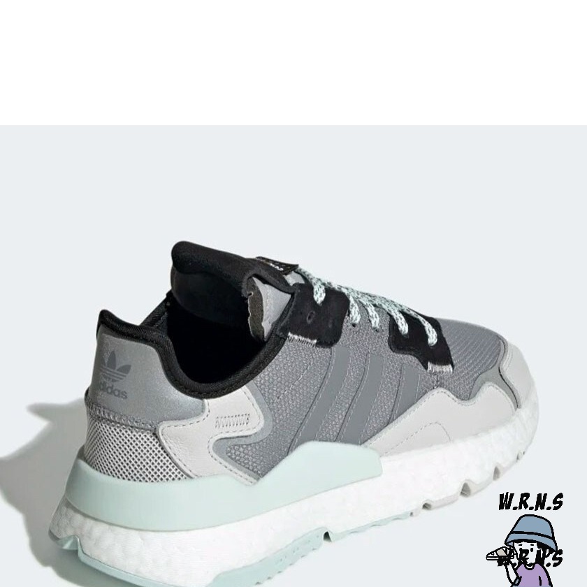 ADIDAS NITE JOGGER 女鞋 慢跑 休閒 反光 BOOST 灰 綠EE5913-細節圖7