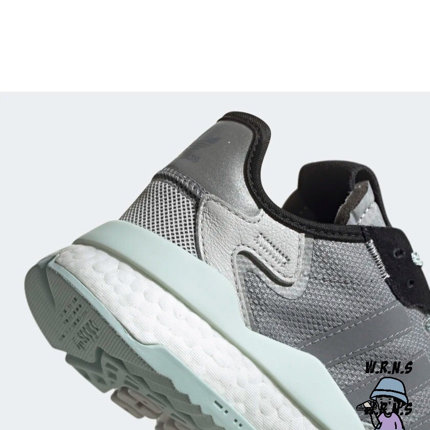 ADIDAS NITE JOGGER 女鞋 慢跑 休閒 反光 BOOST 灰 綠EE5913-細節圖9