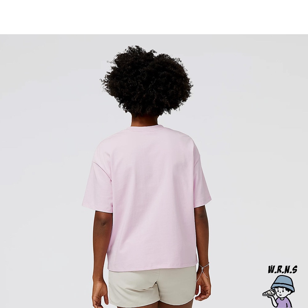 New Balance 女裝 短袖上衣 純棉 美版 粉紫 WT31505LLC-細節圖4
