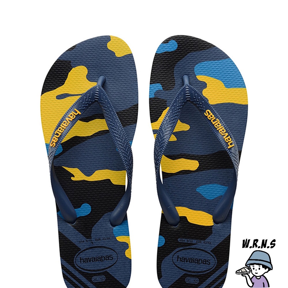 Havaianas 哈瓦仕 男鞋 拖鞋 夾腳拖 迷彩 藍黃 4141398-0089M-細節圖2