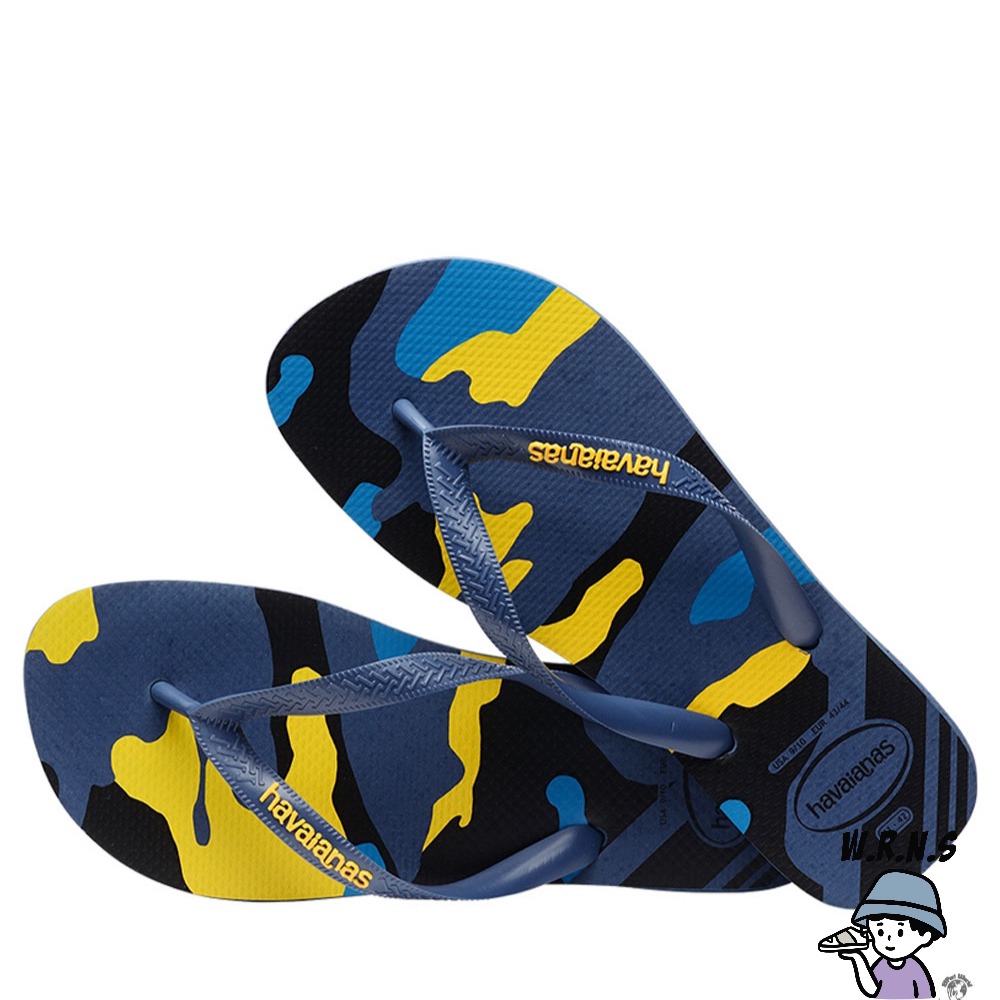 Havaianas 哈瓦仕 男鞋 拖鞋 夾腳拖 迷彩 藍黃 4141398-0089M-細節圖5