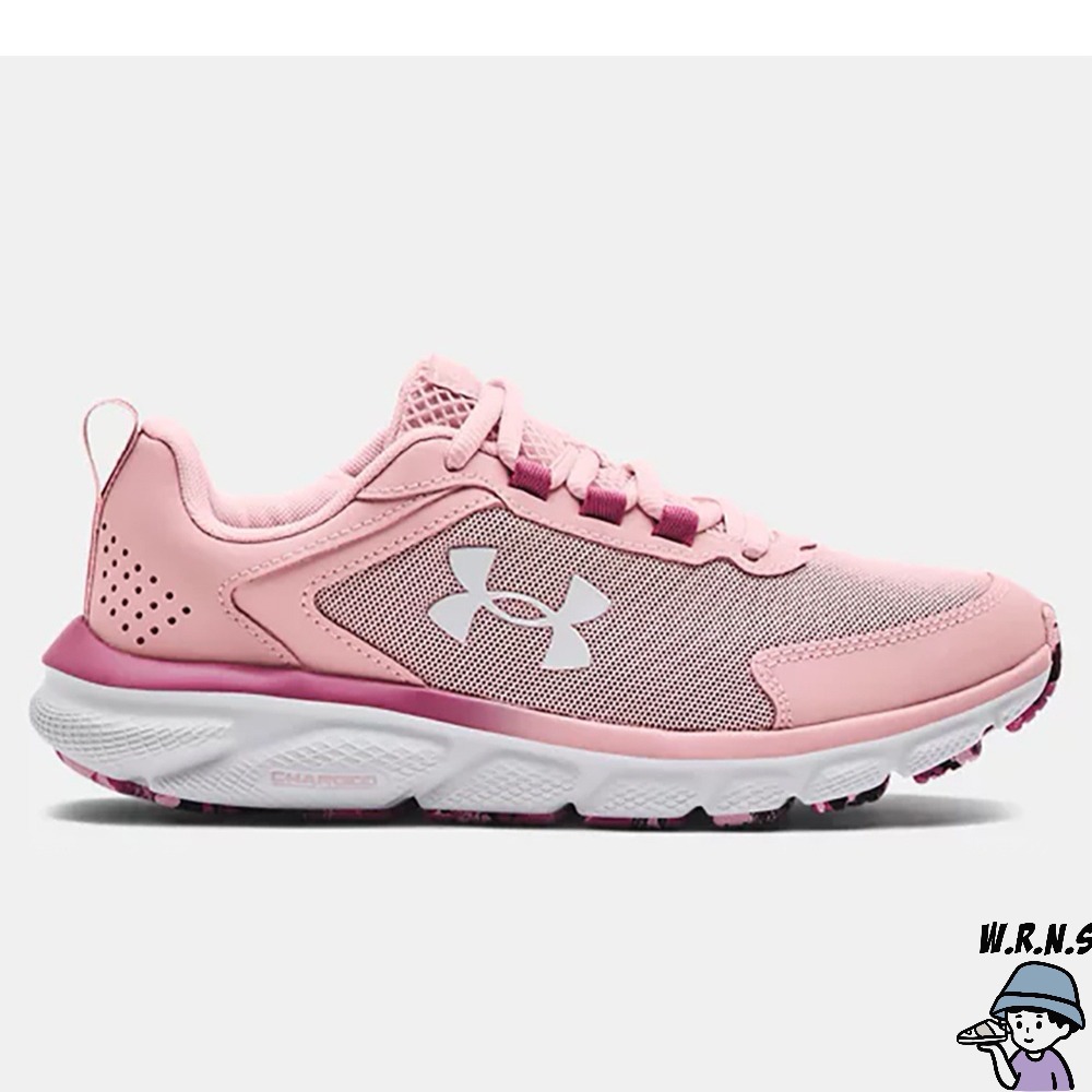 UA Charged Assert 9 女鞋 慢跑 透氣 粉 3024853-600-細節圖2