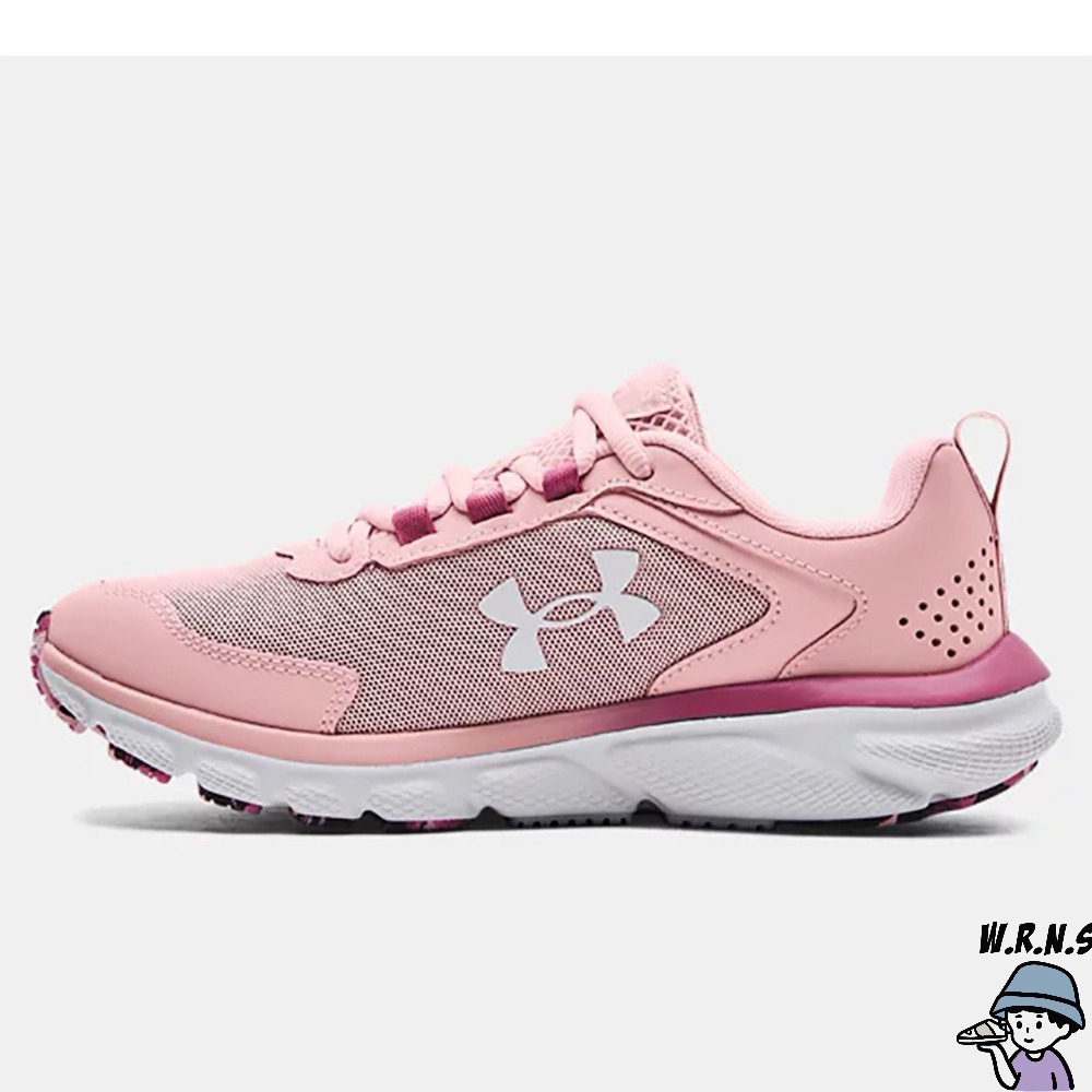 UA Charged Assert 9 女鞋 慢跑 透氣 粉 3024853-600-細節圖3