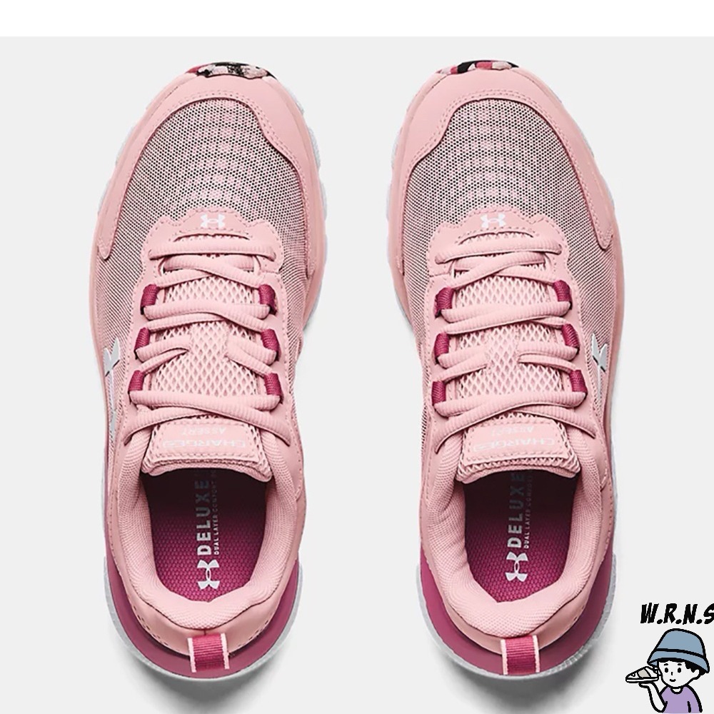 UA Charged Assert 9 女鞋 慢跑 透氣 粉 3024853-600-細節圖4