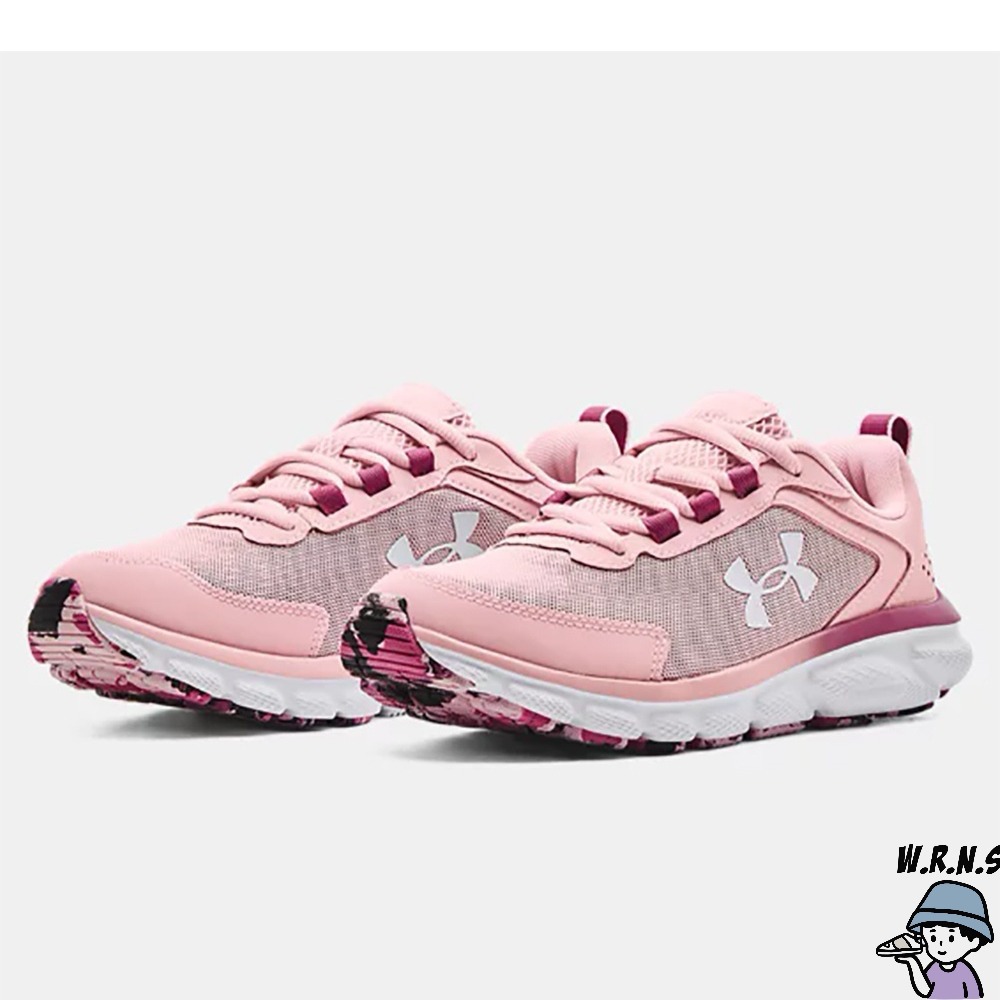 UA Charged Assert 9 女鞋 慢跑 透氣 粉 3024853-600-細節圖5