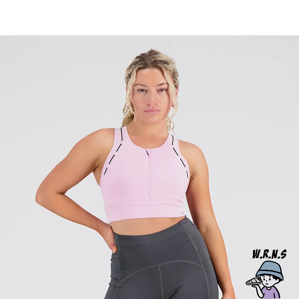 New Balance 女裝 運動內衣 中強度 可拆式胸墊 反光 粉紫WB23259LLC-細節圖2