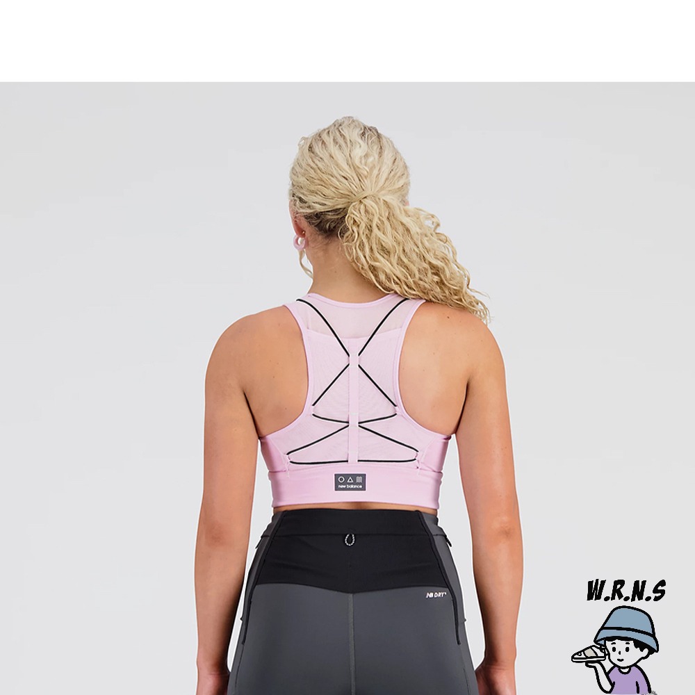 New Balance 女裝 運動內衣 中強度 可拆式胸墊 反光 粉紫WB23259LLC-細節圖5