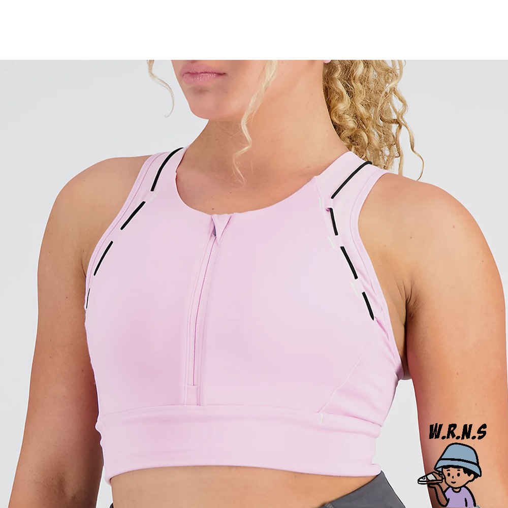 New Balance 女裝 運動內衣 中強度 可拆式胸墊 反光 粉紫WB23259LLC-細節圖7